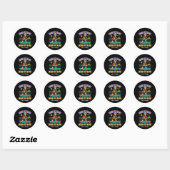 Grappige Pickleball Oma Jong van Hart Dodelijk Net Ronde Sticker (Vel)