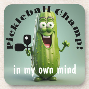 Grappige Pickleball onderzetters met kurkback - se