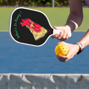 Grappige Pickleball Paddle met Haan - Aangepaste T