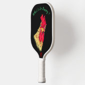 Grappige Pickleball Paddle met Haan - Aangepaste T (Links)