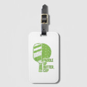 Grappige pickleball paddle up boterkop bagagelabel (Voorkant (verticaal))