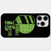 Grappige pickleball paddle up boterkop Case-Mate iPhone case (Achterkant (horizontaal))