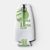 Grappige pickleball paddle up boterkop flesjeskoeler (Achterkant)