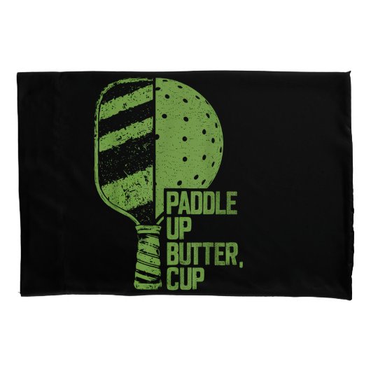 Grappige pickleball paddle up boterkop kussensloop (Voorkant)