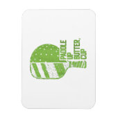 Grappige pickleball paddle up boterkop magneet (Verticaal)