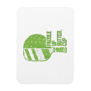 Grappige pickleball paddle up boterkop magneet