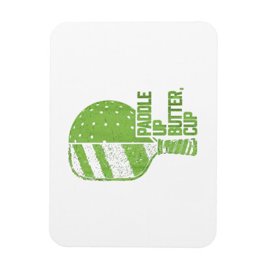 Grappige pickleball paddle up boterkop magneet (Verticaal)