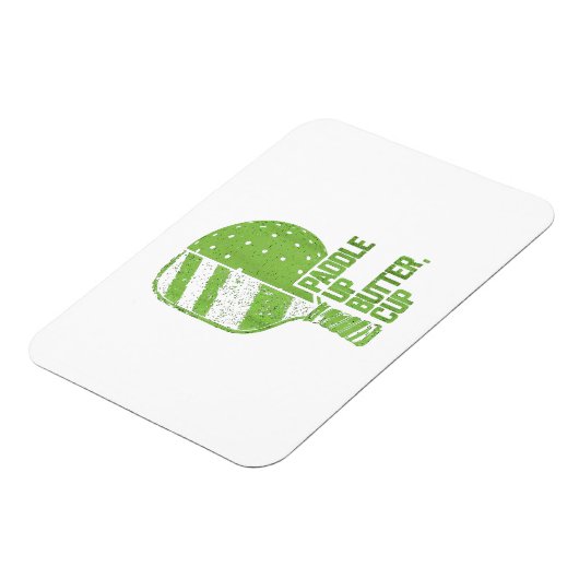 Grappige pickleball paddle up boterkop magneet (Linkerzijde)