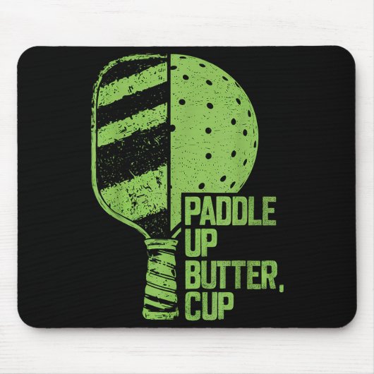 Grappige pickleball paddle up boterkop muismat (Voorkant)