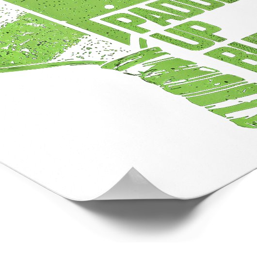 Grappige pickleball paddle up boterkop poster (Hoek)