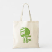 Grappige pickleball paddle up boterkop tote bag (Achterkant)