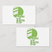 Grappige pickleball paddle up boterkop visitekaartje (Voorkant / Achterkant)