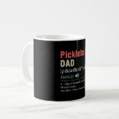 Grappige Pickleball Papa Definitie Vaderdag Koffiemok (Voorkant links)