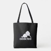 Grappige Pickleball - Pickleball Verslaafd Tote Bag (Achterkant)