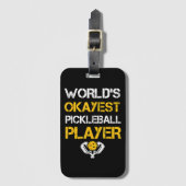 Grappige Pickleball Player Paddle - Pickleballing  Bagagelabel (Voorkant (verticaal))