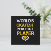 Grappige Pickleball Player Paddle - Pickleballing Bedankkaart (Staand voorkant)