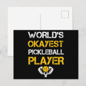 Grappige Pickleball Player Paddle - Pickleballing  Feestdagenkaart (Voorkant / Achterkant)
