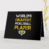 Grappige Pickleball Player Paddle - Pickleballing Kaart (Gele Bloem)