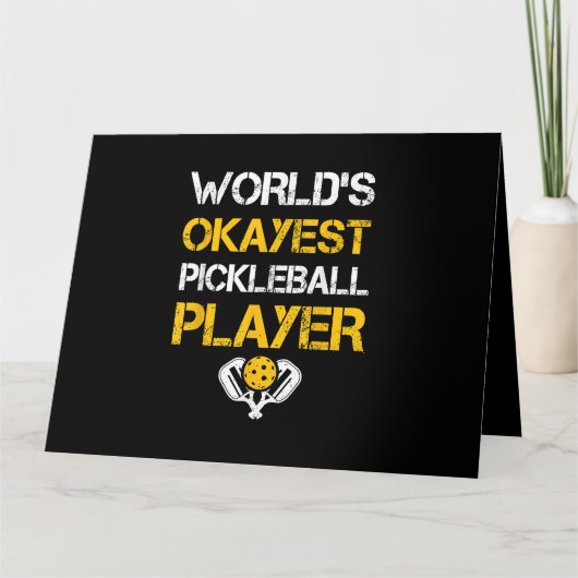 Grappige Pickleball Player Paddle - Pickleballing Kaart (Voorkant)