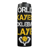 Grappige Pickleball Player Paddle - Pickleballing Thermosbeker (Voorkant)