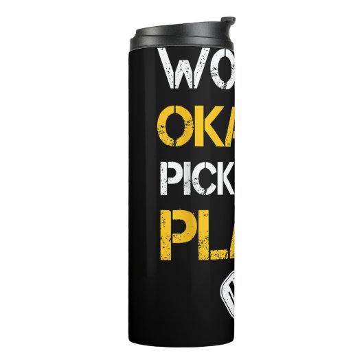 Grappige Pickleball Player Paddle - Pickleballing Thermosbeker (Gedraaid links)