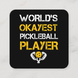 Grappige Pickleball Player Paddle - Pickleballing  Vierkante Visitekaartje