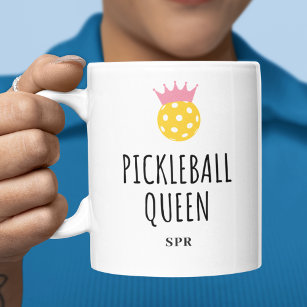 Grappige Pickleball Queen, aangepaste monogram naa Koffiemok