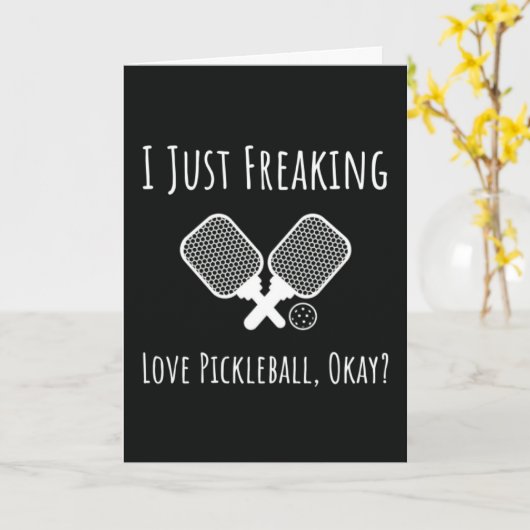 Grappige Pickleball Quote Kaart Speler Accessoires (Gele Bloem)