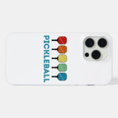 Grappige Pickleball Retro Vintage iPhone Hoesje (Achterkant horizontaal)