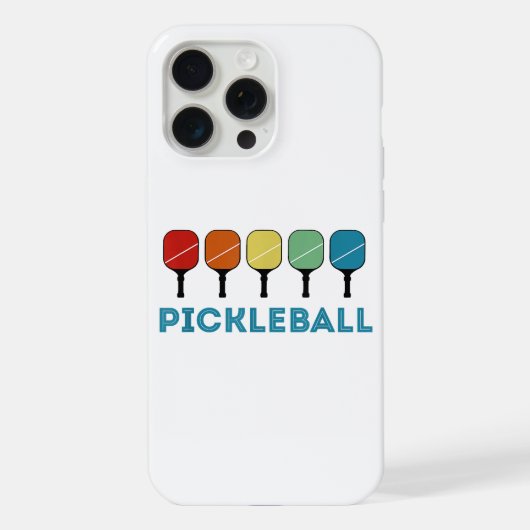 Grappige Pickleball Retro Vintage iPhone Hoesje (Achterkant)
