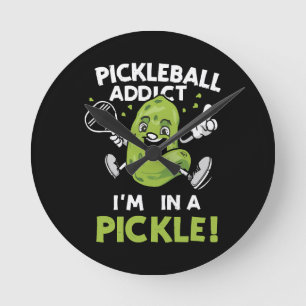 Grappige-Pickleball Ronde Klok