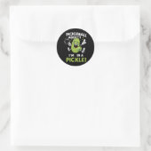 Grappige-Pickleball Ronde Sticker (Tas)