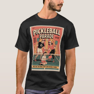 Grappige Pickleball Serve Eerst Eet Later Poster T-shirt