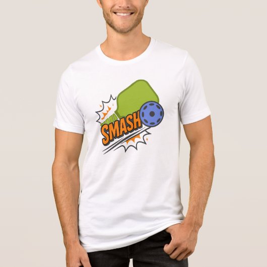 Grappige Pickleball Smash Tri-Blend Shirt (Voorkant)