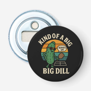 Grappige Pickleball Sociale Club Big Dill Button Flesopener