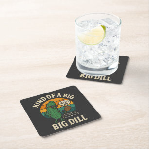 Grappige Pickleball Sociale Club Big Dill Kartonnen Onderzetters