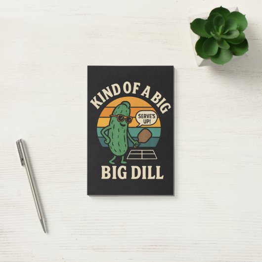 Grappige Pickleball Sociale Club Big Dill Post-it® Notes (Kantoor)