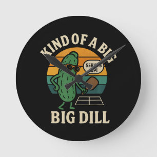 Grappige Pickleball Sociale Club Big Dill Ronde Klok