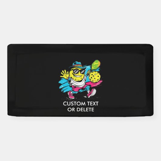 grappige pickleball spandoek (Horizontaal)