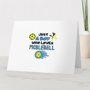 Grappige Pickleball Speler Gewoon Een Jongen Die V Kaart