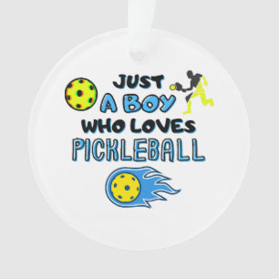 Grappige Pickleball Speler Gewoon Een Jongen Die V Ornament