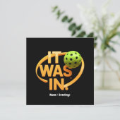 Grappige pickleball speler "Het was in" paddleball Kaart (Staand voorkant)