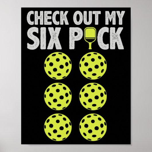 Grappige Pickleball speler Mannen Paddleball Contr Poster (Voorkant)