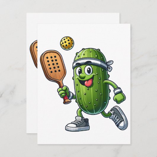Grappige Pickleball speler Paddleball Lover Informatiekaartje (Voorkant / Achterkant)