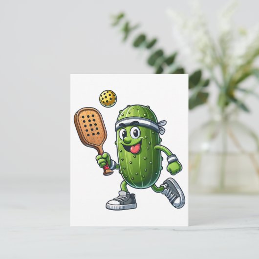 Grappige Pickleball speler Paddleball Lover Informatiekaartje (Staand voorkant)