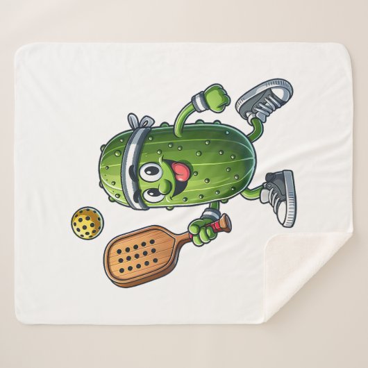 Grappige Pickleball speler Paddleball Lover Sherpa Deken (Voorkant (horizontaal))