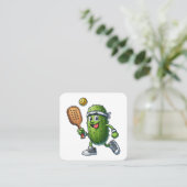 Grappige Pickleball speler Paddleball Lover Vierkante Visitekaartje (Staand voorkant)