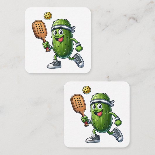 Grappige Pickleball speler Paddleball Lover Vierkante Visitekaartje (Voorkant / Achterkant)