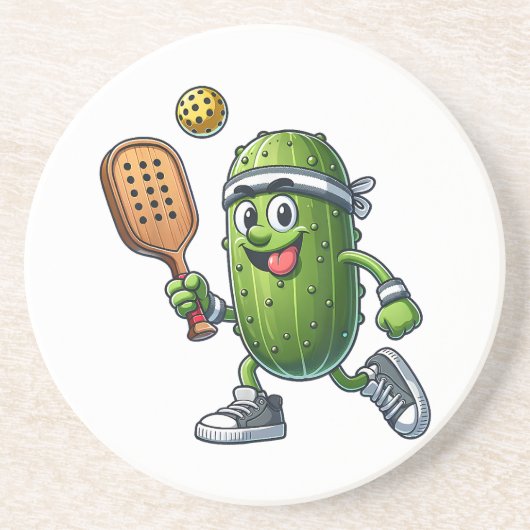 Grappige Pickleball speler Paddleball Lover Zandsteen Onderzetter (Voorkant)