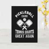 Grappige Pickleball Tennisbanen Dink Cadeau Kaart (Gele Bloem)